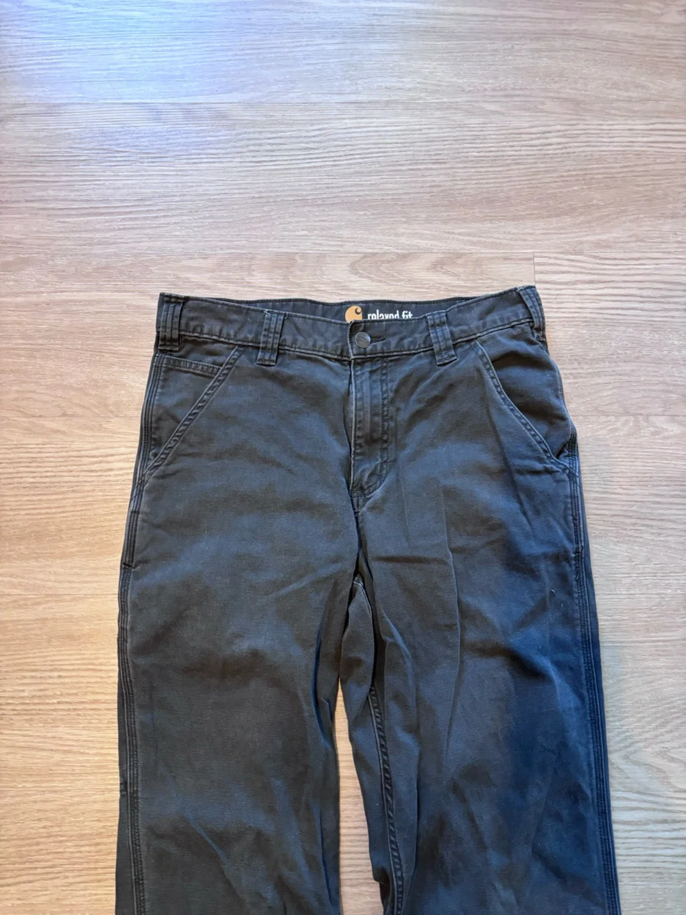 Carhartt Men’s 31x32 (Fits 31x29) Relaxed Fit Green Carpenter Pants Faded Work